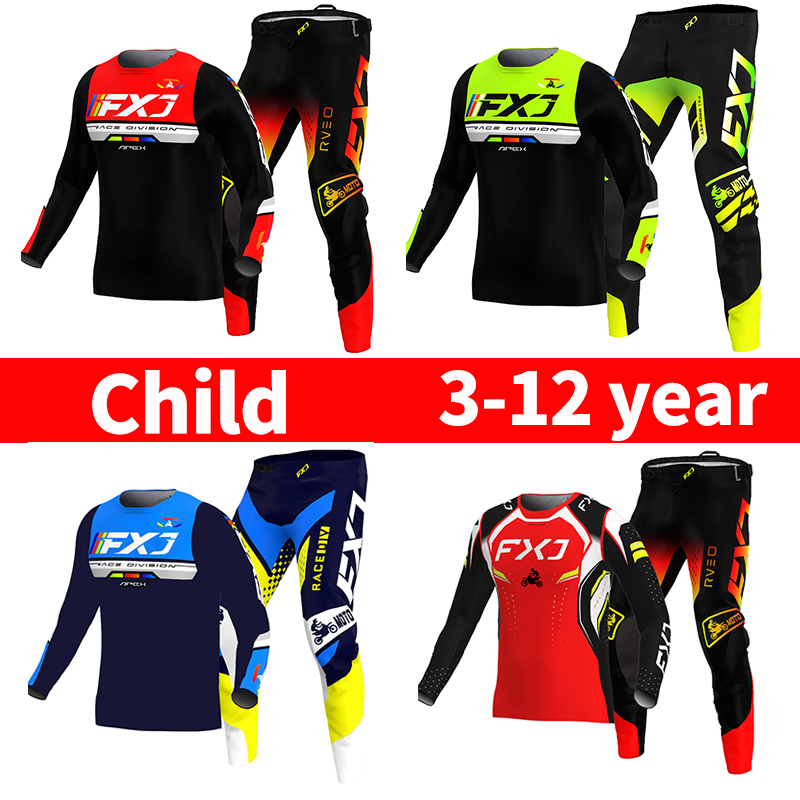 Motorcycle Gear Youth - Zestaw motocrossowy dla dzieci Koszulka i