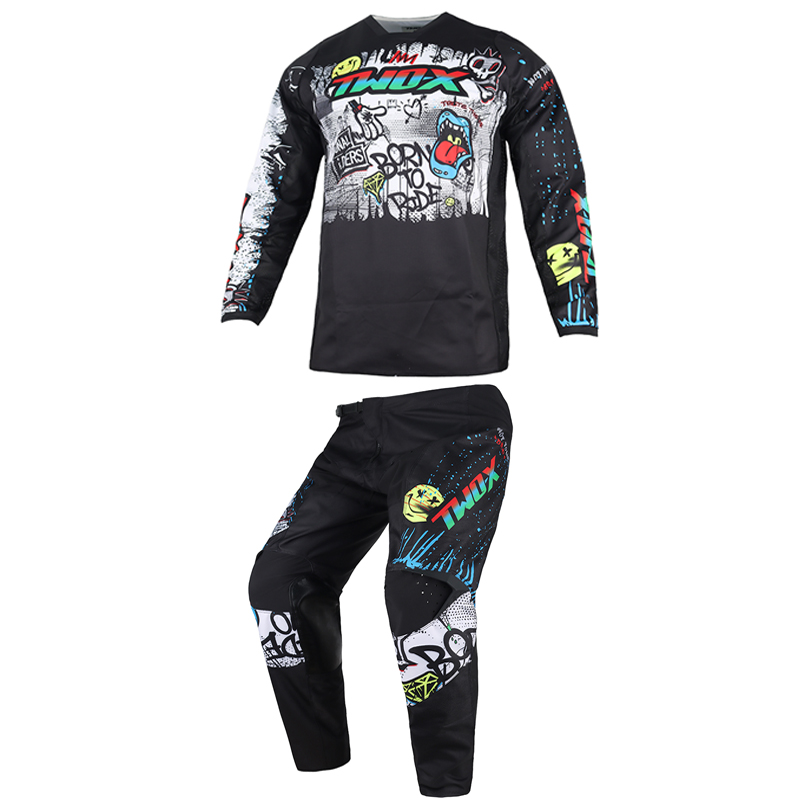 Motorcycle Gear Youth - Zestaw odzieży motocrossowej dla dzieci: koszulka,