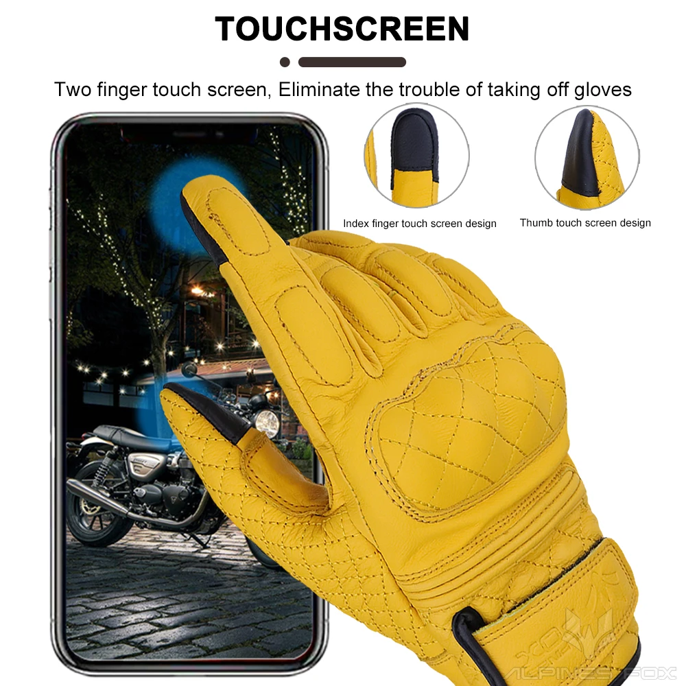 Retro rękawice motocyklowe pra – Motorcycle Gear Alpine recenzja i cena